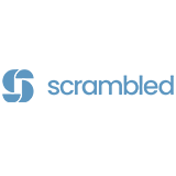 Blue Scrambled Food Agency Logo
